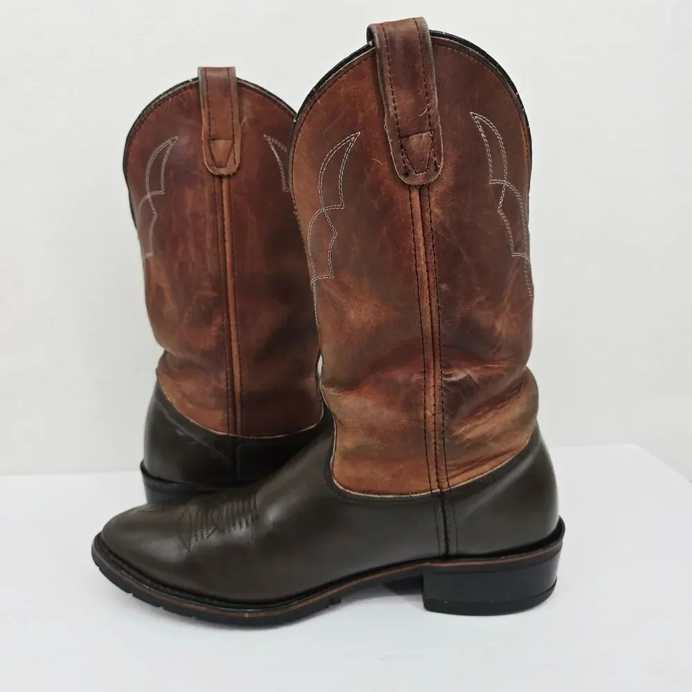 Double H Men's Western Cowboy Boots Leather Brown 11.5